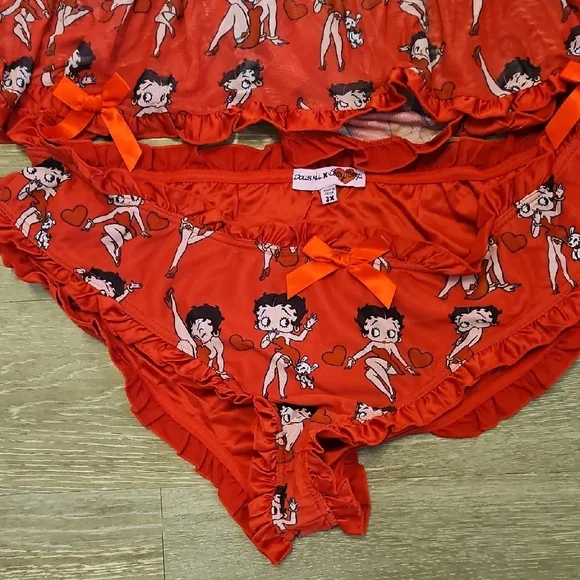 DOLLS KILL X BETTY BOOP 3X  Print Lingerie Set - Picture 2 of 8